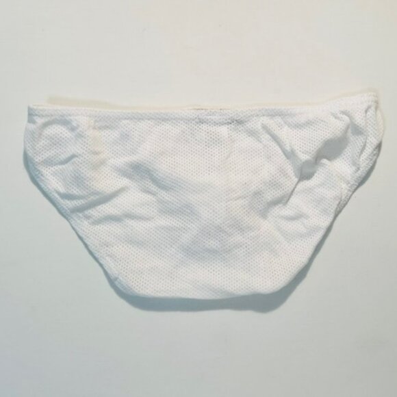LOBBO Size M 100% Cotton Mesh Bikini Brief - White - LOB-WHT-M - Picture 7 of 11